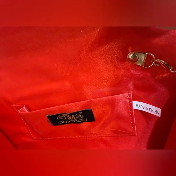 DEXMAY patent leather envelope clutch purse shinny candy foldover evening bag - Picture 10 of 13